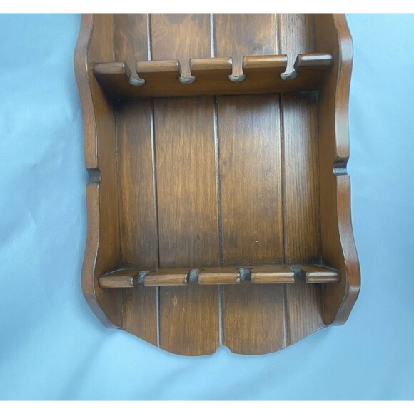 Vintage Spoon Wooden Collectors Hanging Display Rack Souvenir 12 Spoons - Picture 3 of 10